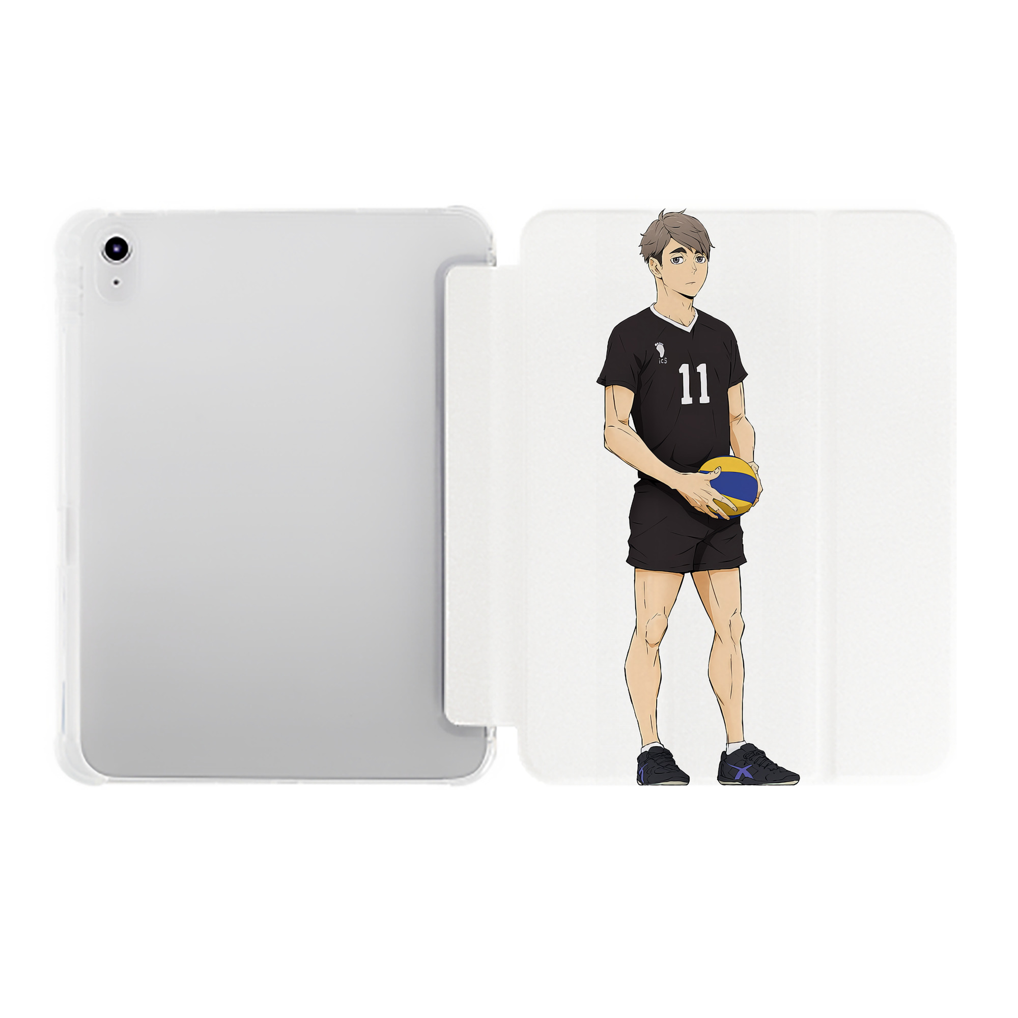 （画像用） ハイキュー!! Haikyu!! IPad ケース ペン収納付き 三つ折りスタンド PUレザー×シリコン 対応機種9.5/10.5/10.9インチ